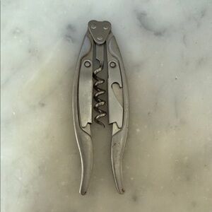 Source Unknown Silver Corkscrew Bottle Opener